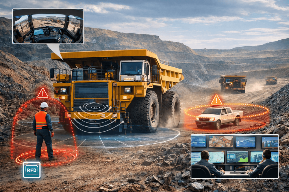 ایمنی هوشمند ناوگان معدنی با دید ۳۶۰ و پیشگیری از برخورد