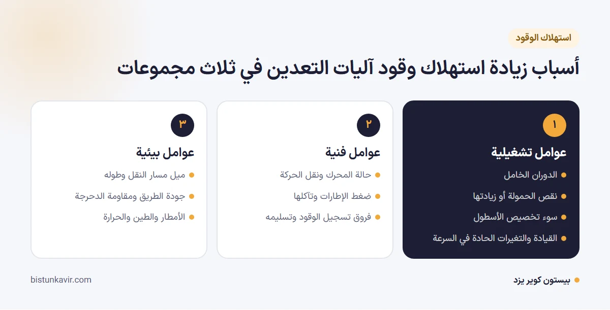 أسباب زيادة استهلاك وقود آليات التعدين في ثلاث مجموعات